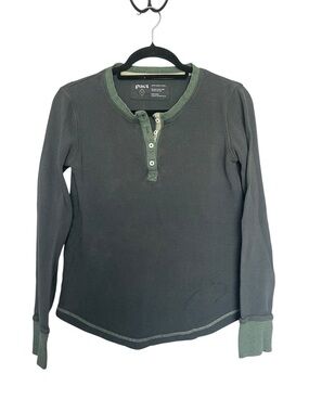 Pact Men's Long Sleeve Waffle Henley